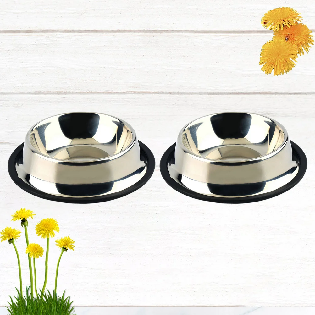 3 шт. противоскользящая миска для домашних животных из нержавеющей стали