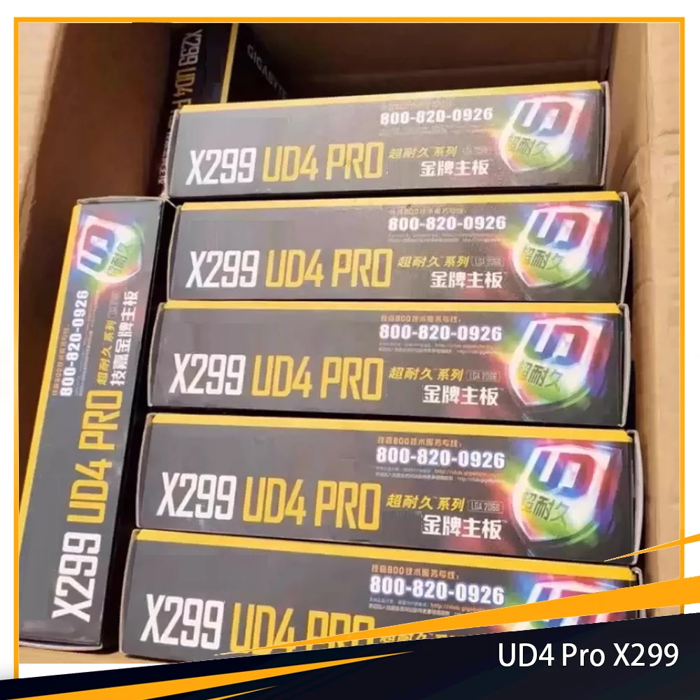Новая игровая материнская плата X299 GA X299 UD4 Pro для Gigabyte LGA2066 8 * DDR4 256 ГБ PCI-E 3,0 ATX Высокое качество Быстрая доставка