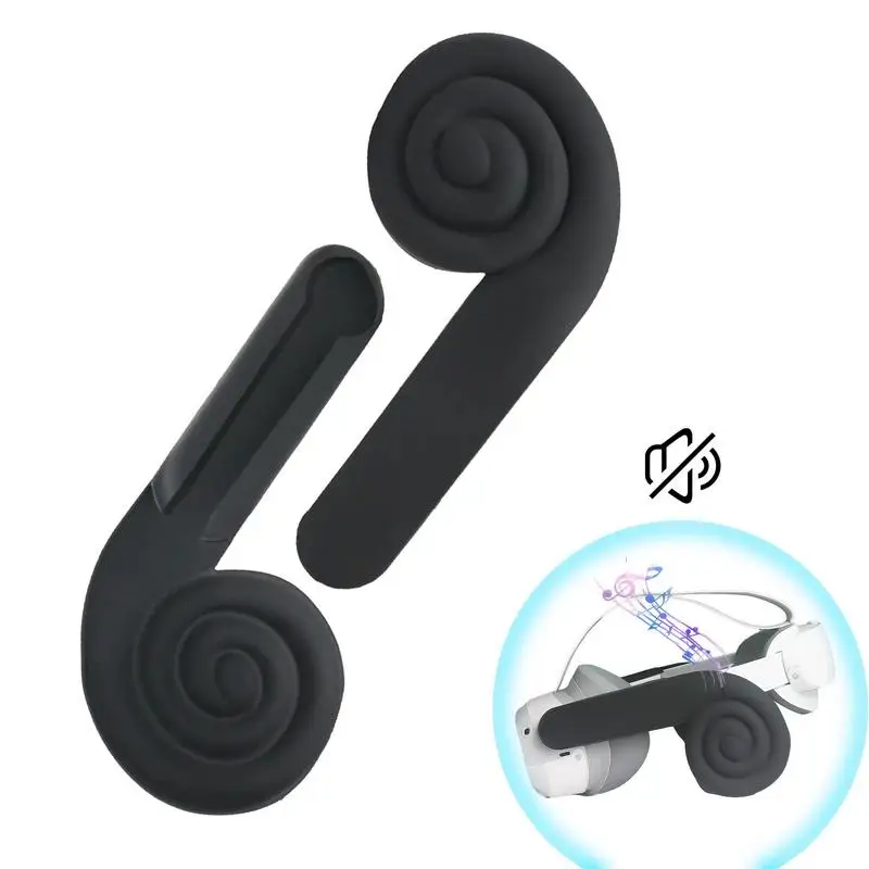 

Ear Muffs Volume Collector Earmuffs VR Headset To Enhanced Headset Sound Accessories Headphone Extension Cover Black/White