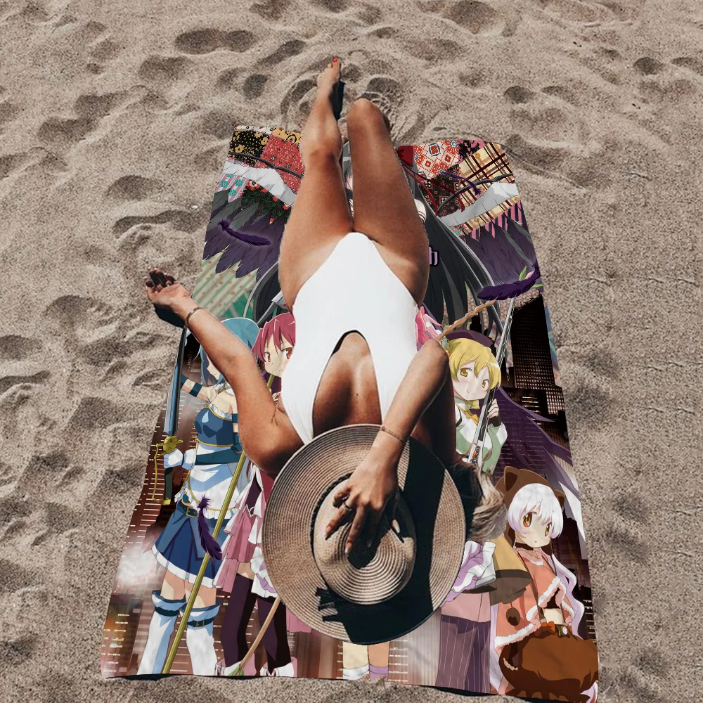 Одеяло из микрофибры P-Puella Magi Madoka M-Magica быстросохнущее пляжное полотенце с большим