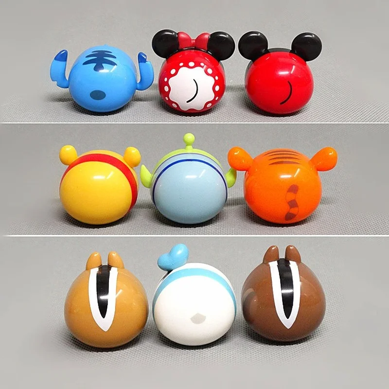 Cartoon Tumbler Mini Mickey Minnie 9 Pcs Doll Model Pendulum Bag Car Pendant Accessories Decorations Lovers Business Gifts