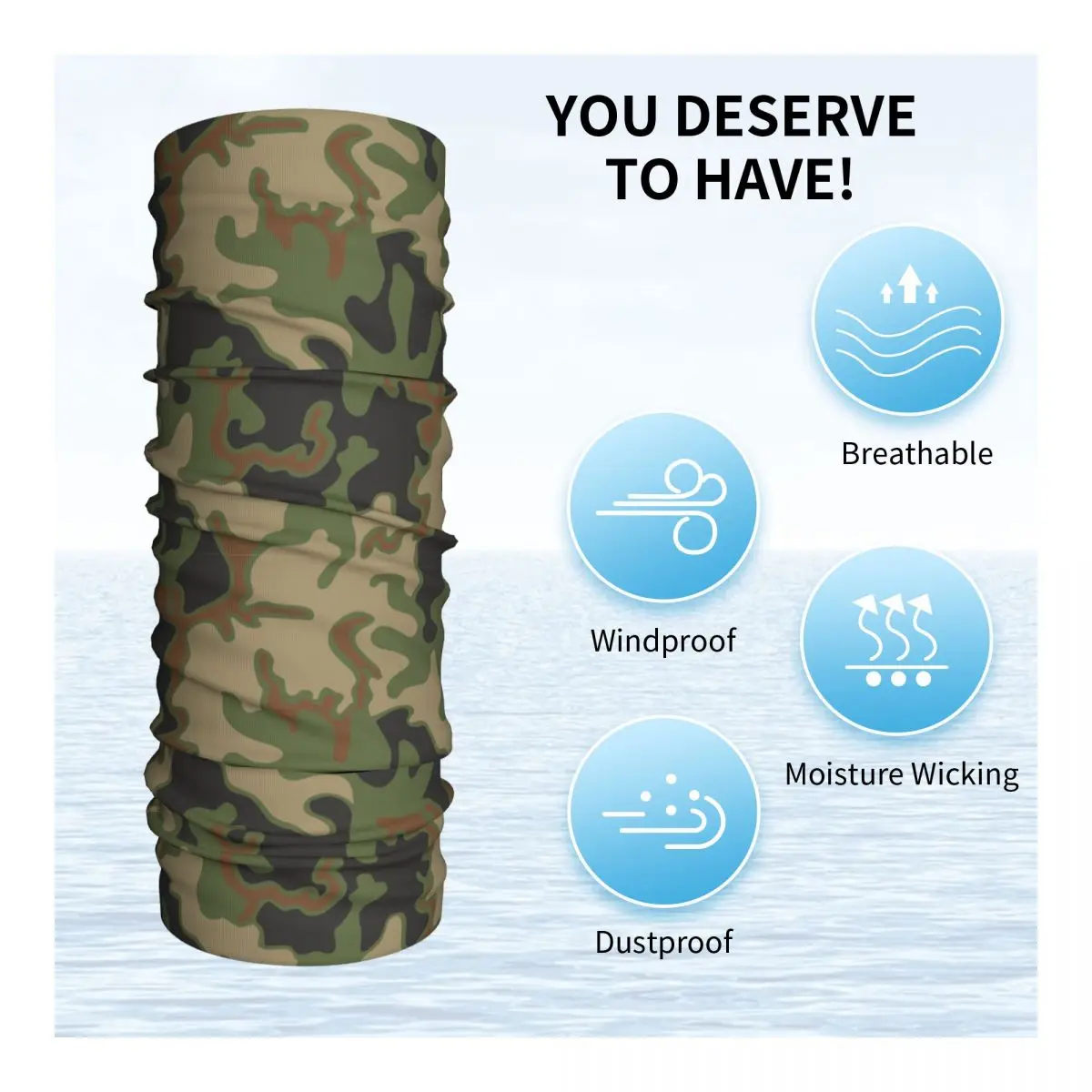 Камуфляжная бандана гетры с принтом Балаклавы шарф теплый для езды на велосипеде