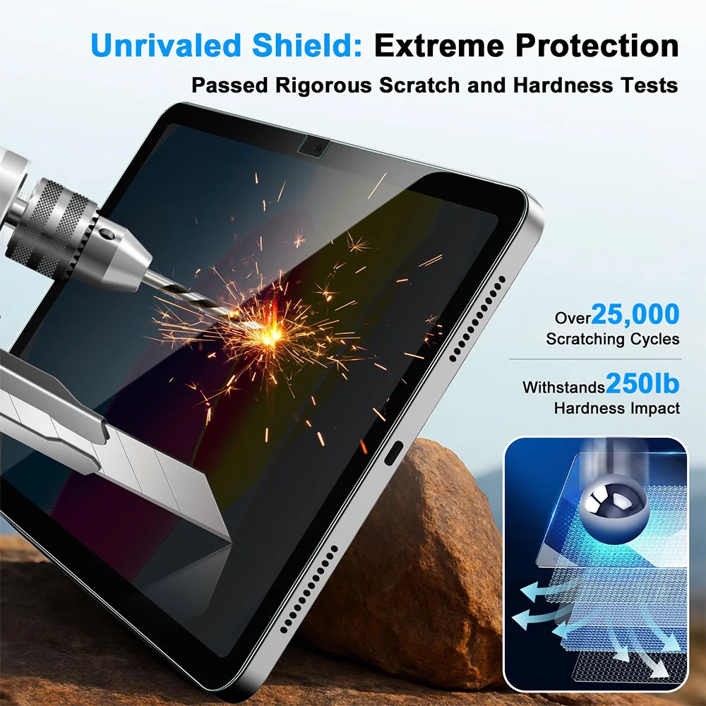 Фото Защитная пленка для экрана для iPad A16 9-го 10-го поколения Pro 13 11 M5 M4 12,9, закаленное стекло для iPad Air 6 5 4 3 Mini 6 7 10,2 №2