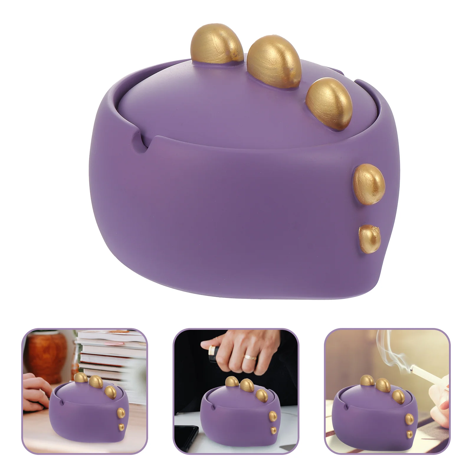 

1Pc Wear-resistant Ashtray Lovely Smoking Ash Container Cigarettes Ash Holder