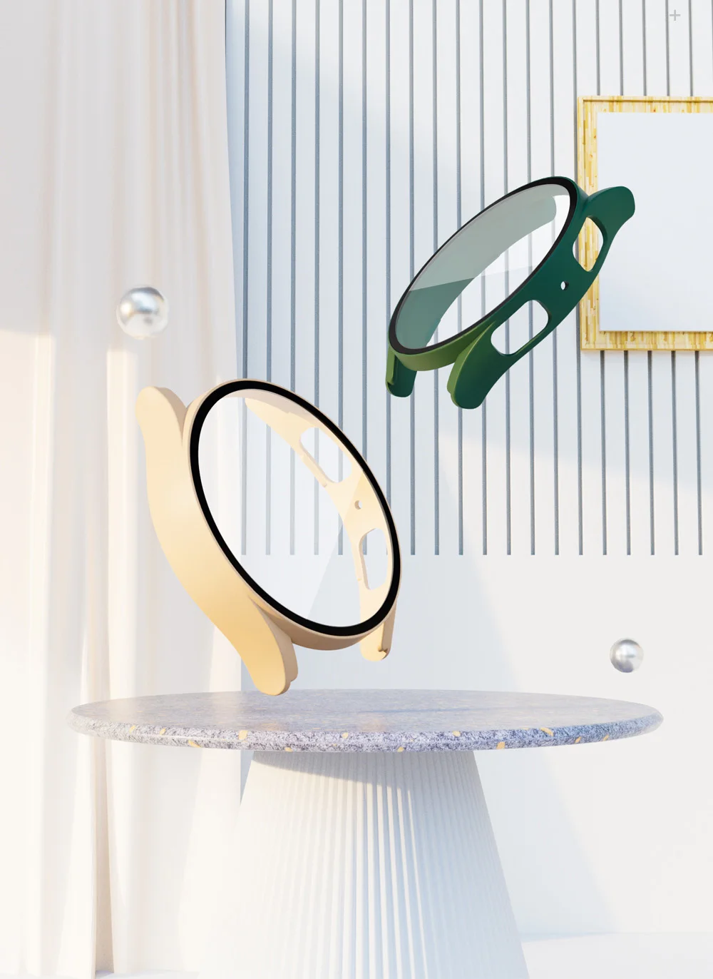 Стекло и чехол для Samsung Galaxy Watch 4/5/6 40 мм 44 матовый защитный бампер из поликарбоната