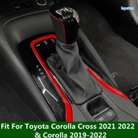 center shifter garnish strip shift gear knob handle cover trim red interior for toyota corolla cross 2021 2022 corolla 2019