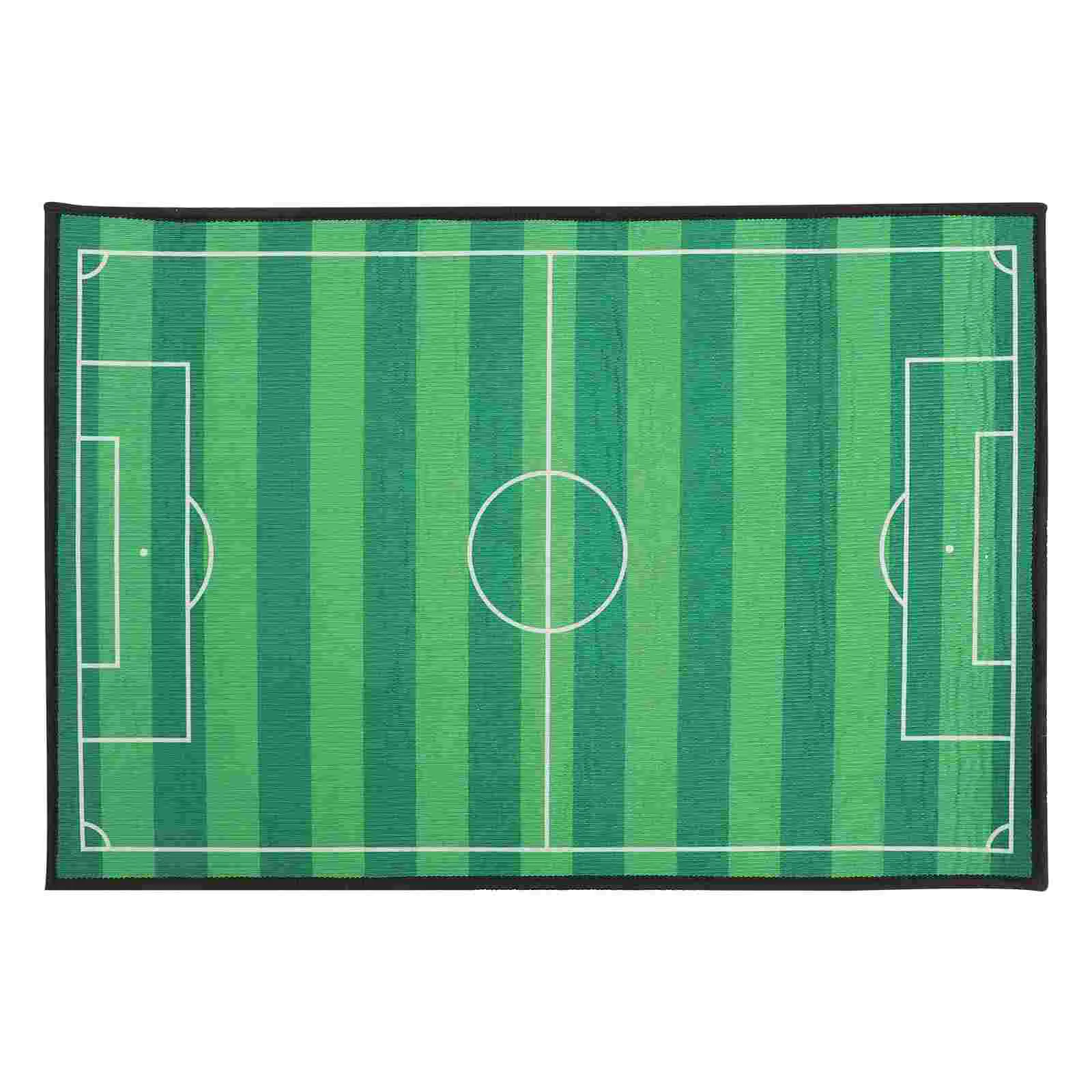 

Football Blanket Field Area Rug Flannel Carpet Anti Floor Mat for Bed Sofa Living Dining Room Bedroom Dorm Lightweight Blanket