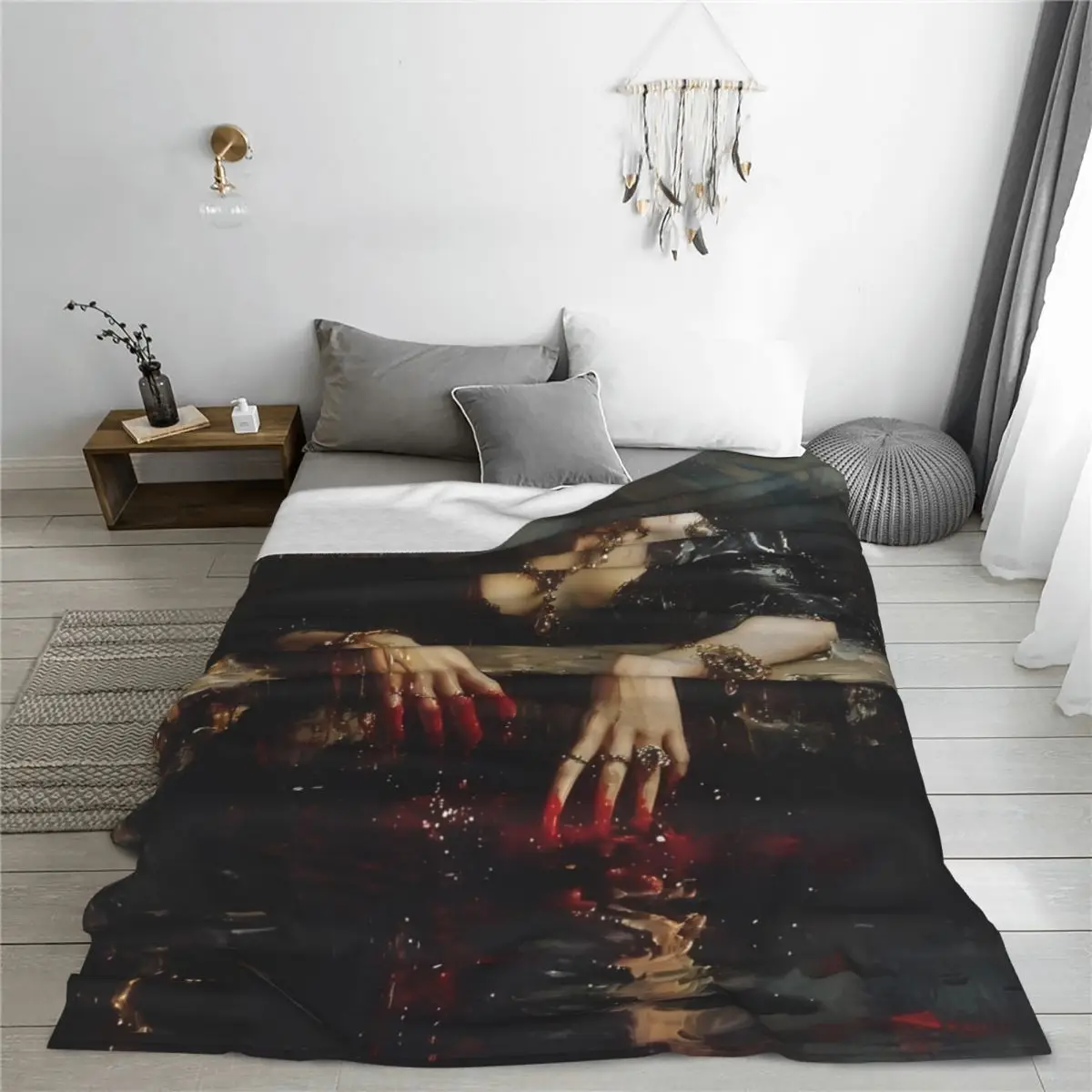Теплое мягкое одеяло в стиле Ренессанс с художественной росписью изображением
