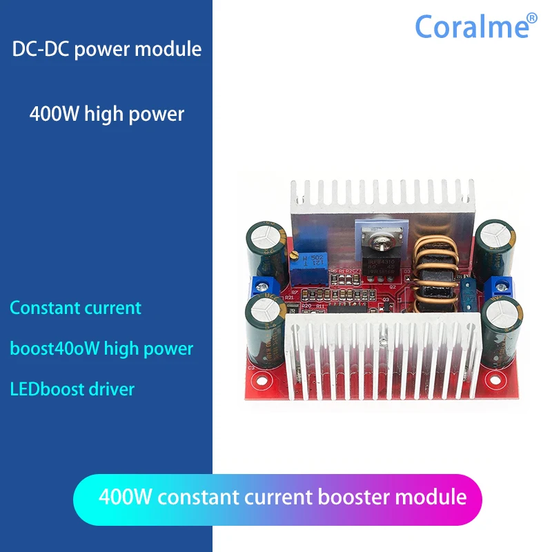 

Dc-dc 400W 15A Boost Converter Constant Current Power Module LED Conversion Module 8.5-50V to 10-60V Voltage Boost Module