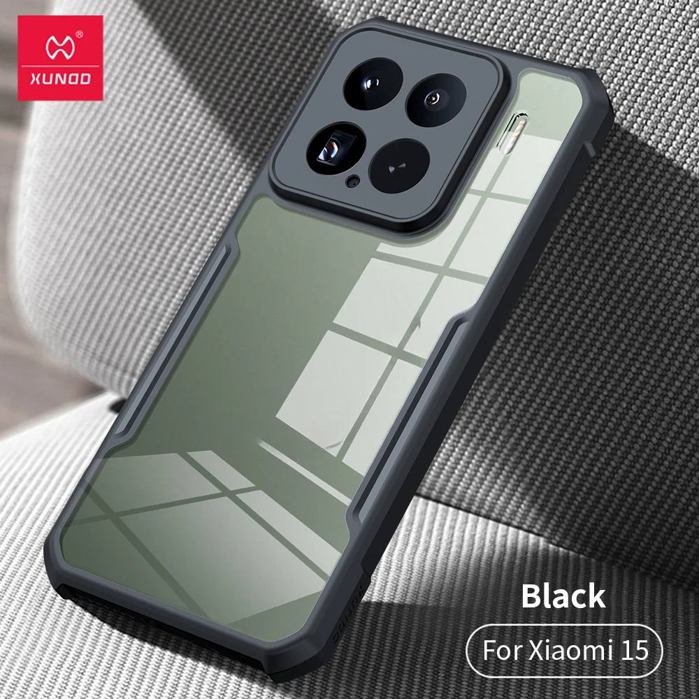 Фото Чехол для Xiaomi 15, противоударный чехол с подушкой безопасности XUNDD, прозрачный ПК, ТПУ, задняя противоударная крышка для Xiaomi Mi 15 №1