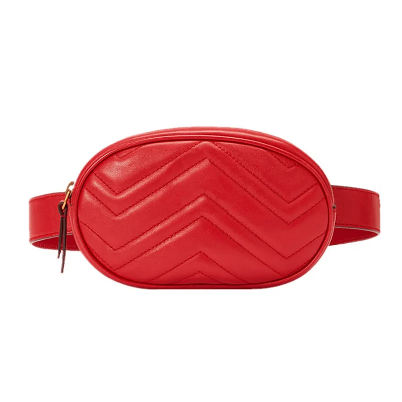 

Waist Bag Women Rivets Waist Fanny Pack Bags Luxury Brand Fashion Velvet Leather Chest Belt Handbag Red Black 2021 Hight Quality