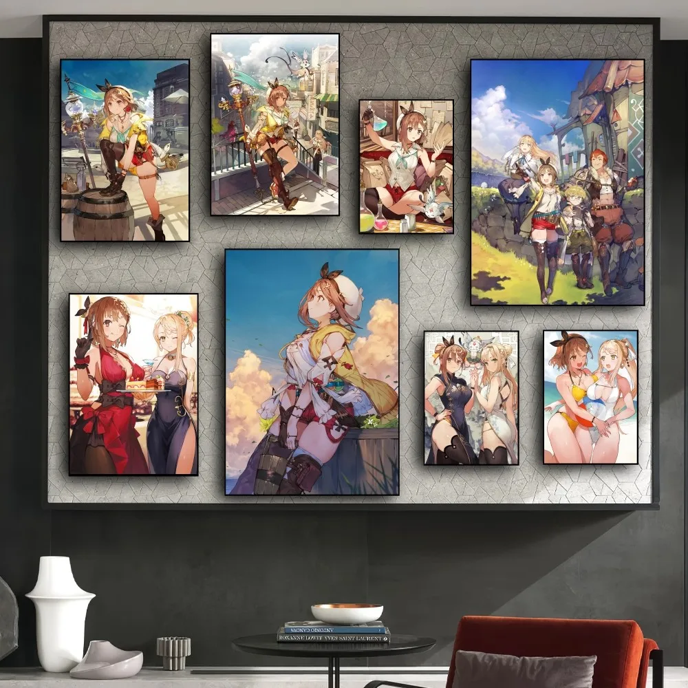 2 плаката Game Atelier Ryza принты наклейки на стену картины гостиная украшение для дома