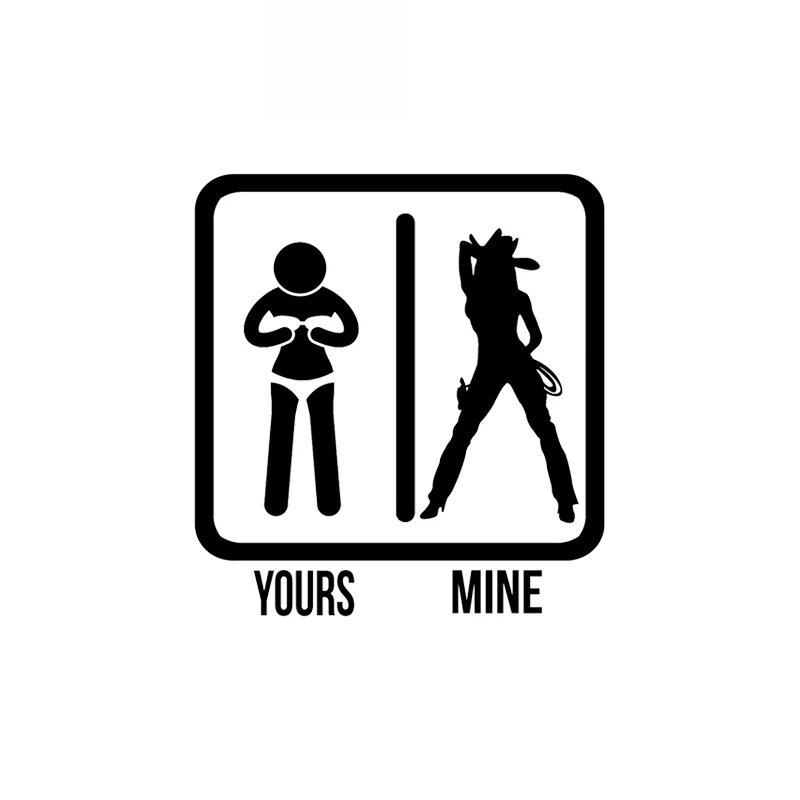 

Car Stickers Sexy Babes Adult Stickers Your My Fashion Style Car Decoration Accessories PVC Stickers Black/white, 11cm*10cm