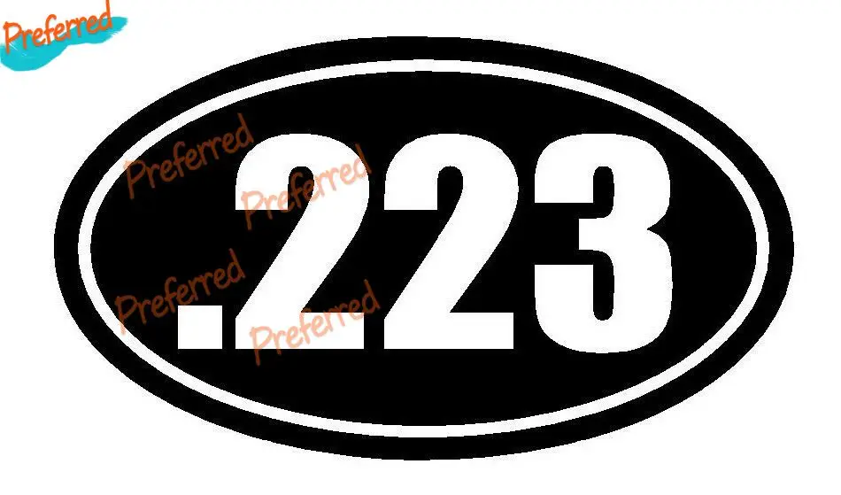 

.223 vinyl decal sticker car window wall bumper gun ammunition ar-15 m16 assault rifle