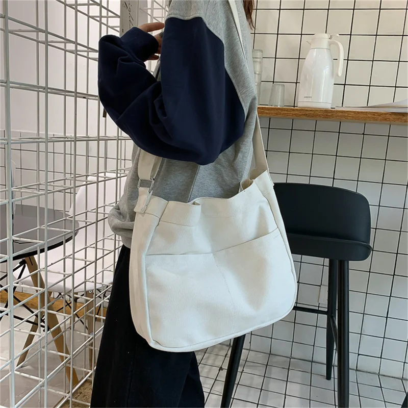 

Новинка 2023, японская Холщовая Сумка, Женская универсальная модная сумка-мессенджер, Студенческая сумка на одно плечо в ленивом стиле