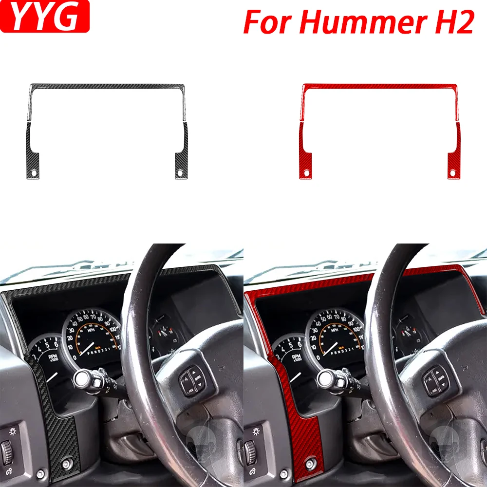 Для Hummer H2 2003-2007 углеродное волокно приборная панель спидометра декоративные