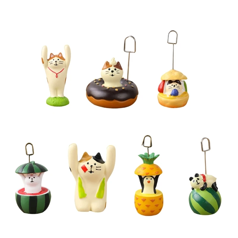 

Настольная подставка с мультяшными животными, держатель для свадебного стола, визитницы, зажимы для фото и заметок, подставка для офиса и до...