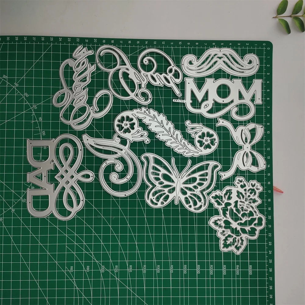 

Металлические шаблоны mom dad для резки данных и скрапбукинга