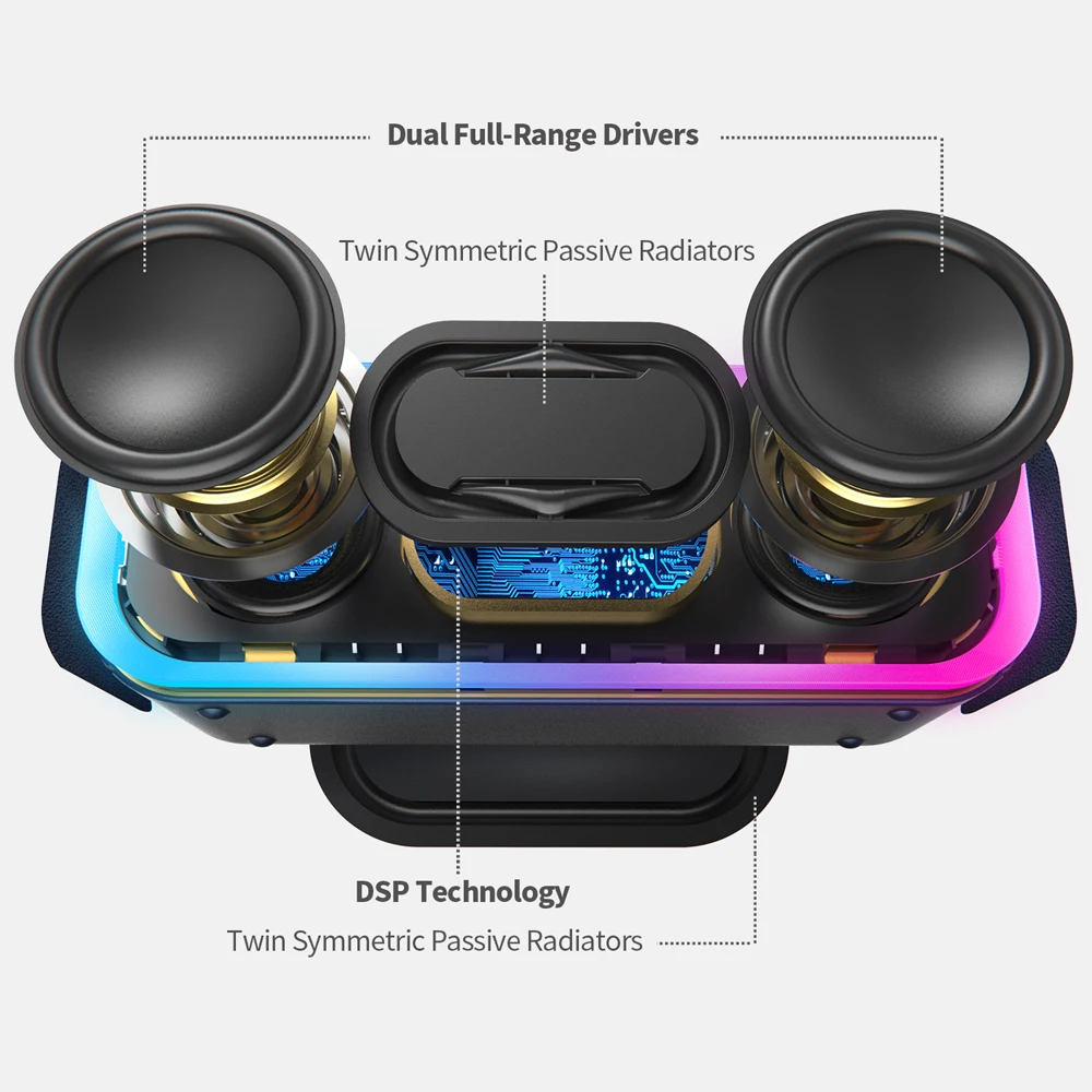 Фото Беспроводная мини-Колонка DOSS SoundBox Pro +, Портативная колонка TWS, Bluetooth, глубокий бас, музыкальная шкатулка для компьютера №2