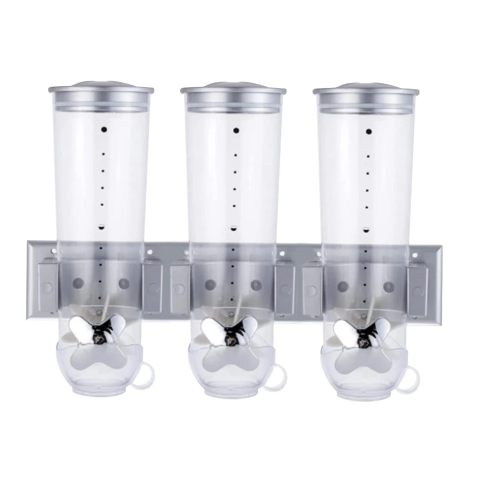 

Wall Mount Dry Goods Dispensers Dry-Food Container 2 Grid Grain Storage Bin Kitchen Storage Organizer For Food Nuts Flour Maker