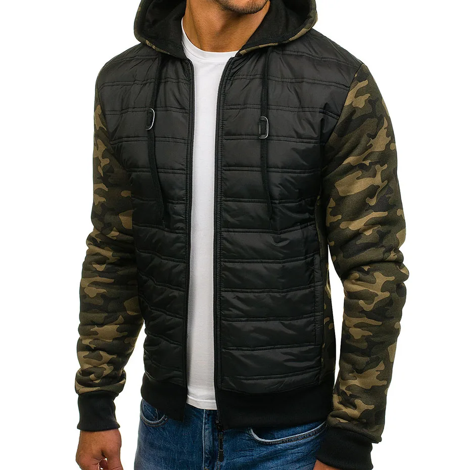 Winter Camouflage Jacket Men Casual Hoodies Warm Hooded Overcoat Male Army Patchwork Bomber Jackets Men Clothing 2023 Outwear