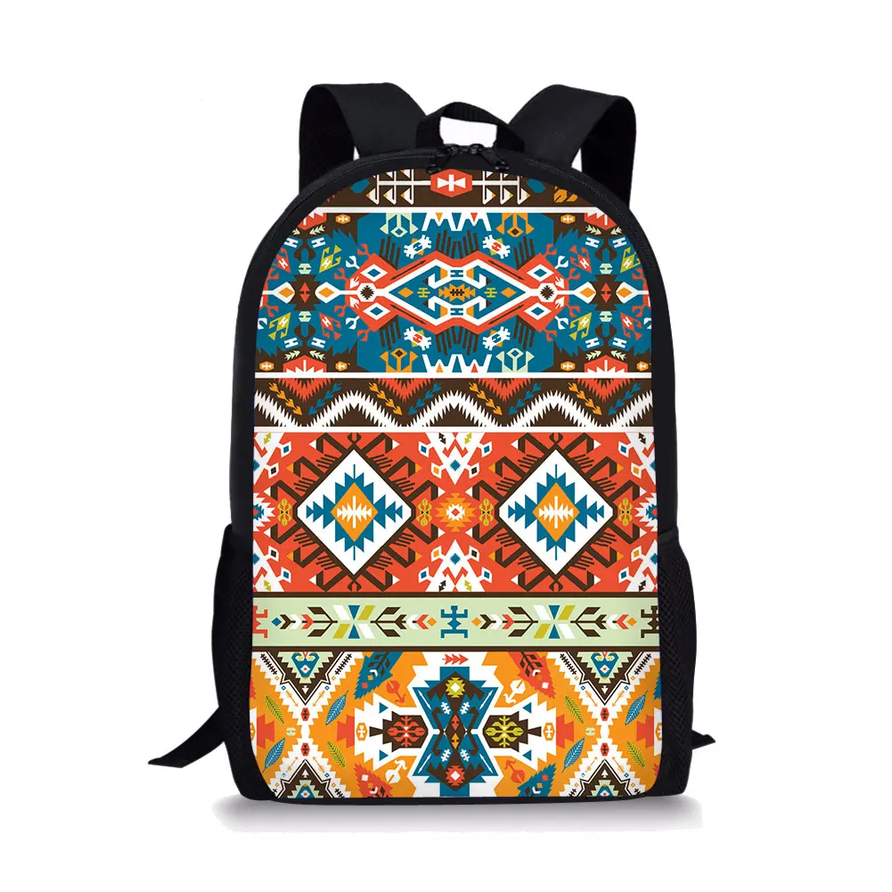 Africa Style Print Backpack Portable Casual Outdoor Travel Children's Knapsack Durable Large Capacity School Bags for Girls Boys
