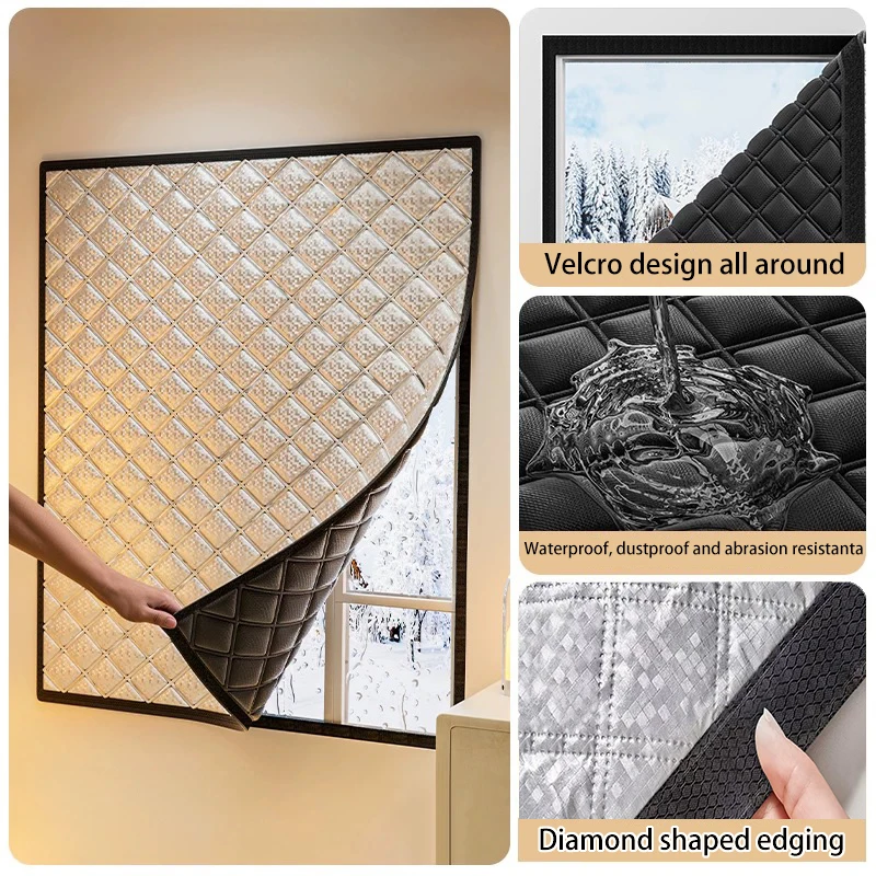 

Ветрозащитные шторы из хлопка, черные, три слоя