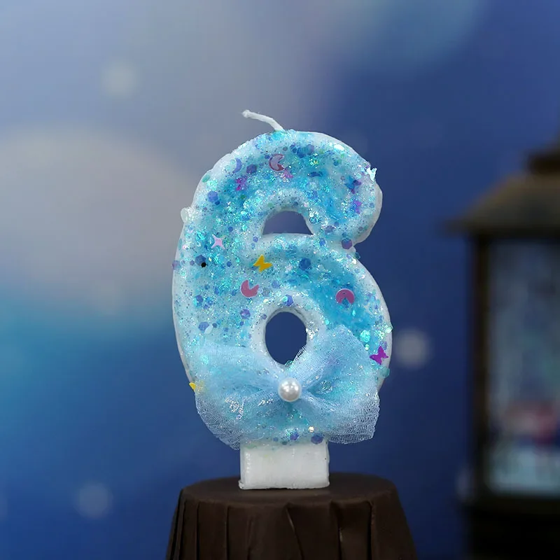 Яркий синий бант креативные цифровые фотообои для украшения торта