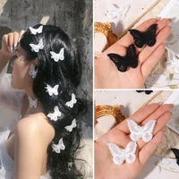 fashion butterfly bows embroidery sweet hair clips women wedding barrettes headwear hair pins