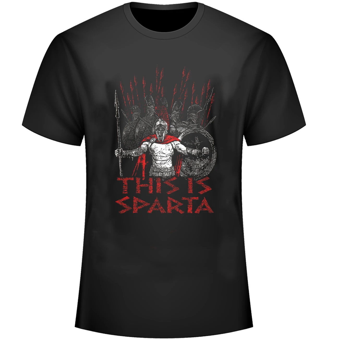 

This Is Sparta. Madness 300 Spartan Warrior Leonidas Printed T-Shirt. Summer Cotton Short Sleeve O-Neck Mens T Shirt New S-3XL