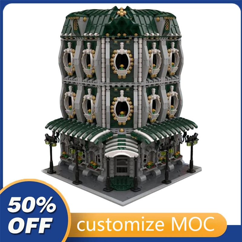 

4492 шт., Детский конструктор MOC модульный для отеля