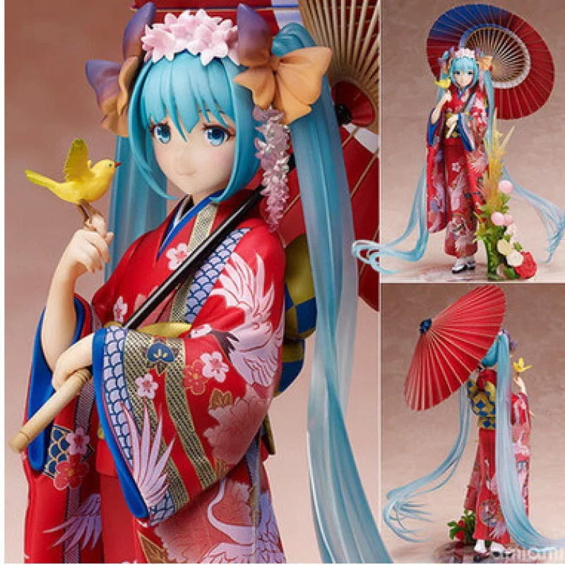 

Virtual Singer VOCALOID Miku PVC Action Figures Toys Kimono Miku Figure Gifts Anime Collectable Model Birthday Gift