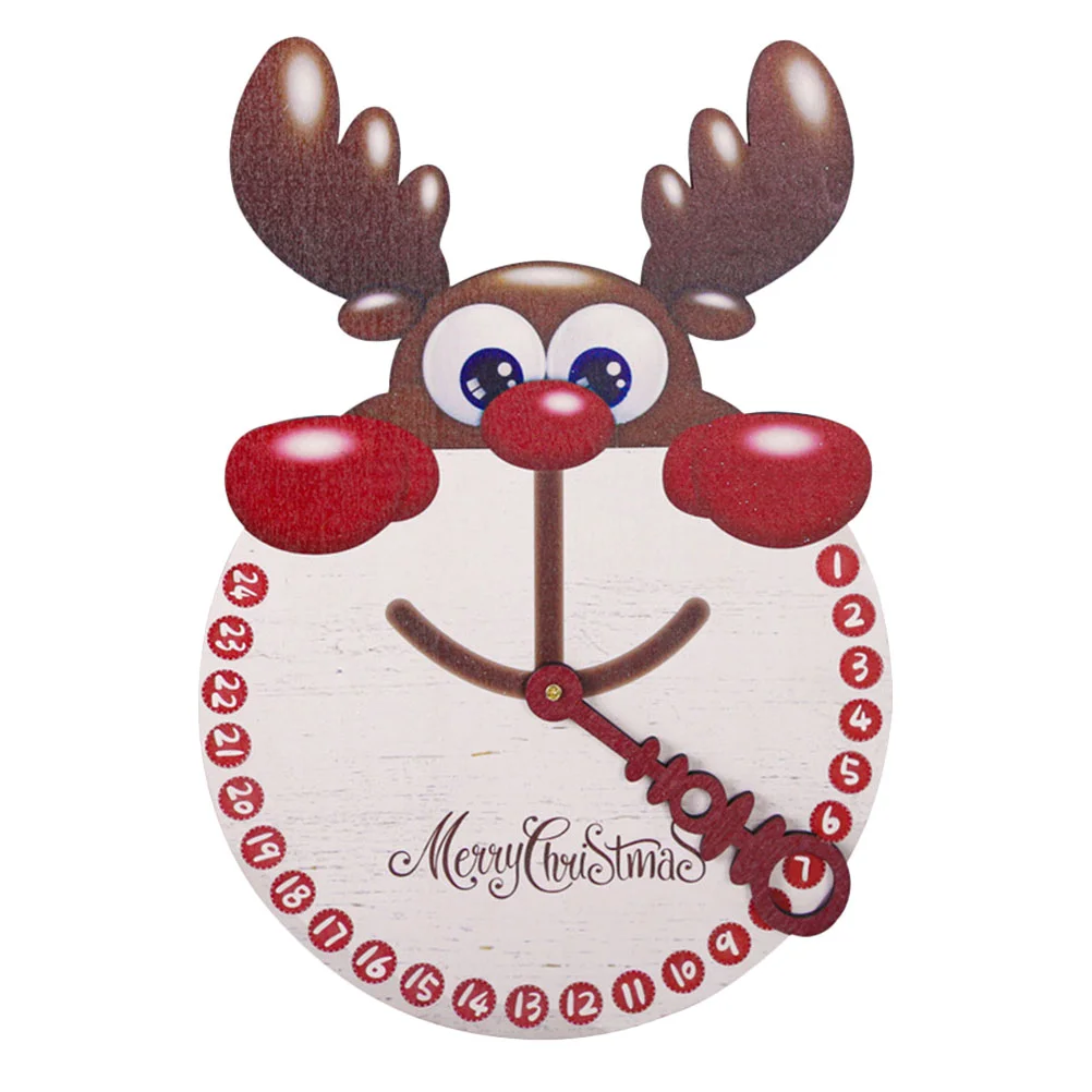 

Знак двери Рождественский календарь Декор Висячие деревянные передние деревянные оленя обратный отсчет дизайнерские часы орнамент орнаме...