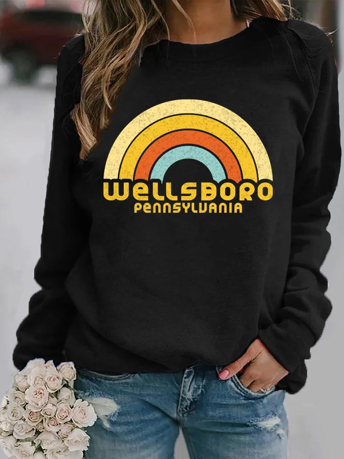 

Wellsboro Pennsylvania Crew Neck Long Sleeve Sweatershirt