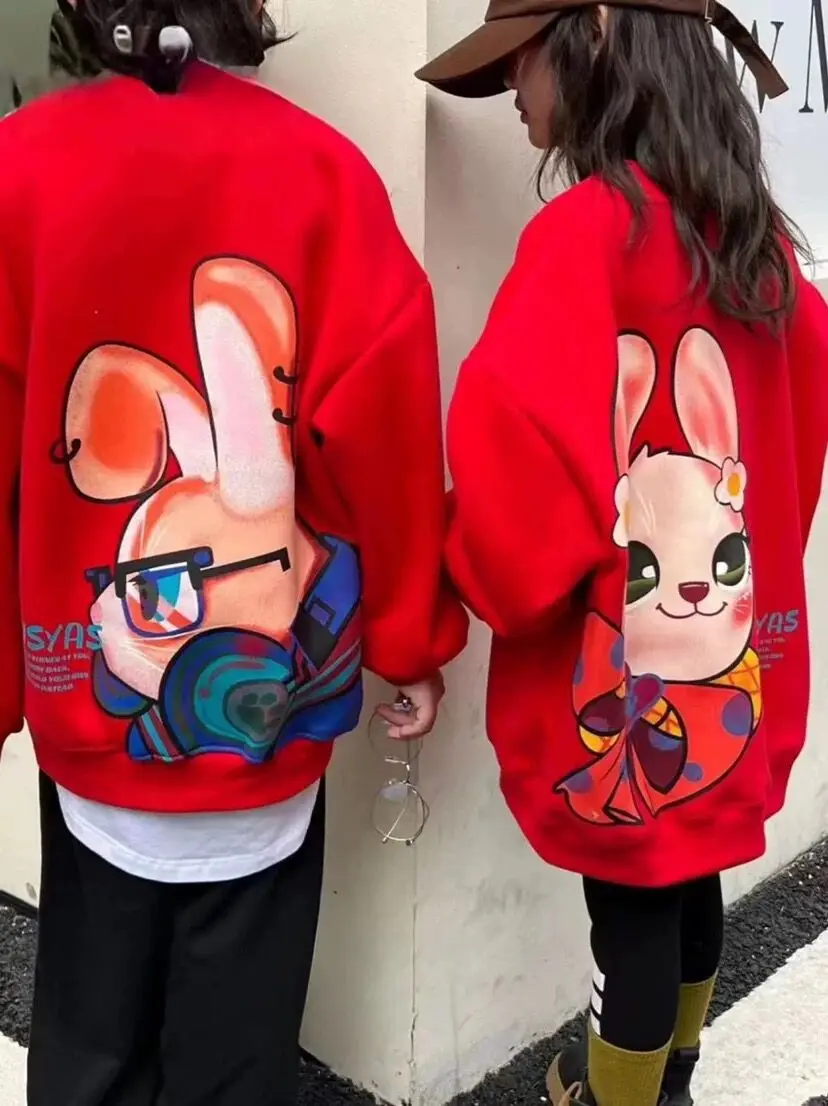 

Children's Brothers and Sisters One Piece Cashmere Upholstered Sweater Shirt 2022 Autumn and Winter New Fashion