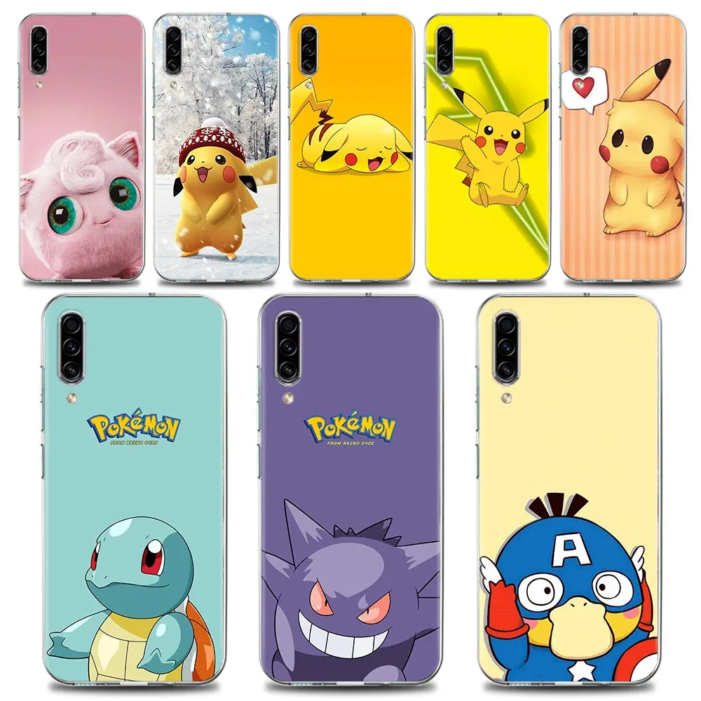 

Pokemon Logo and Icons Phone Case for Samsung A70 A40 A50 A30 A20e A20s A10 Note 8 9 10 Plus Lite 20 Silicone Case Pikachu