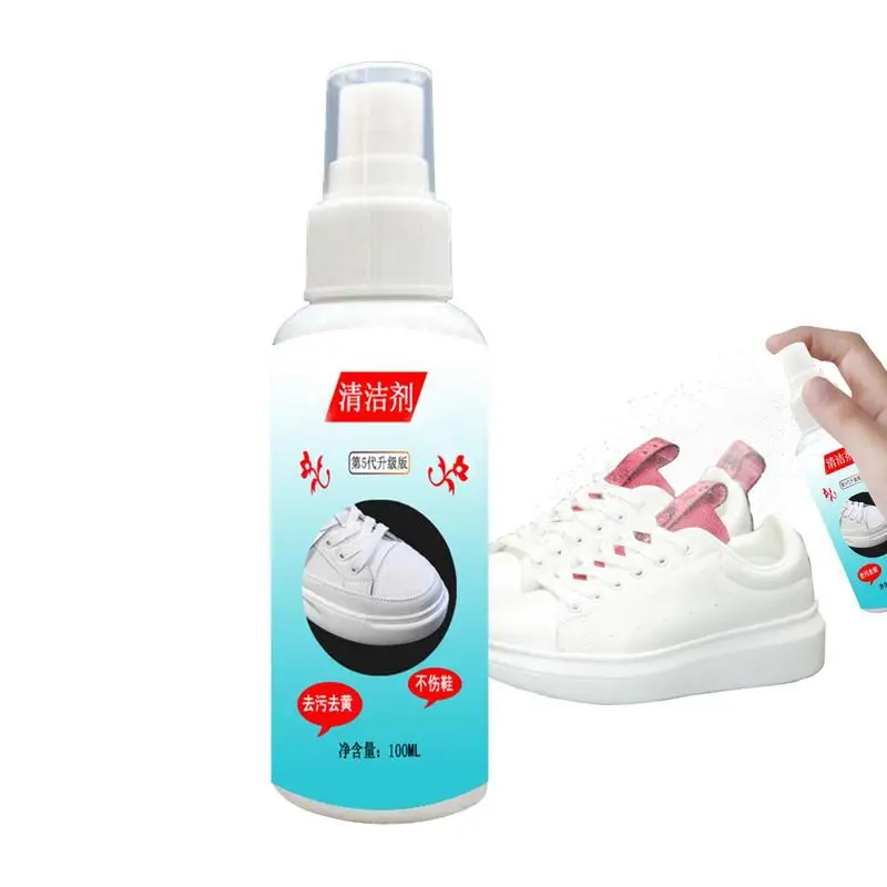 

Shoe Cleaner Spray 100ml White Shoes Cleaning Spray Whiten Cleaning Stain Dirt Remove Yellow Spray Foam Cleaner Decontamination