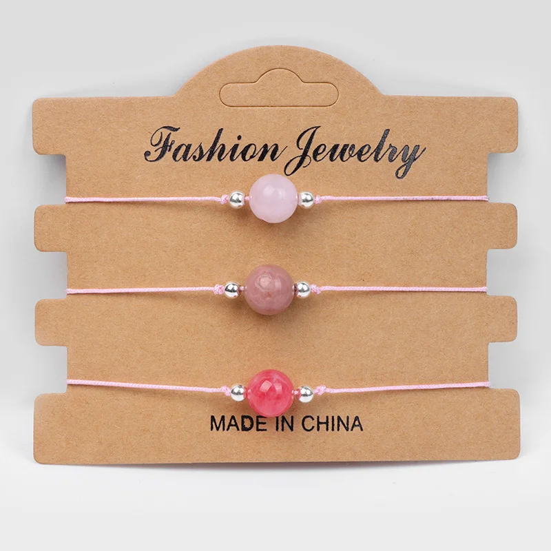 

Women Pendant Beads Bracelet 10mm Natural Pink Stone Bracelet Quartz Angelites Stone Bracelets New Healing Jewelry Men Bangles