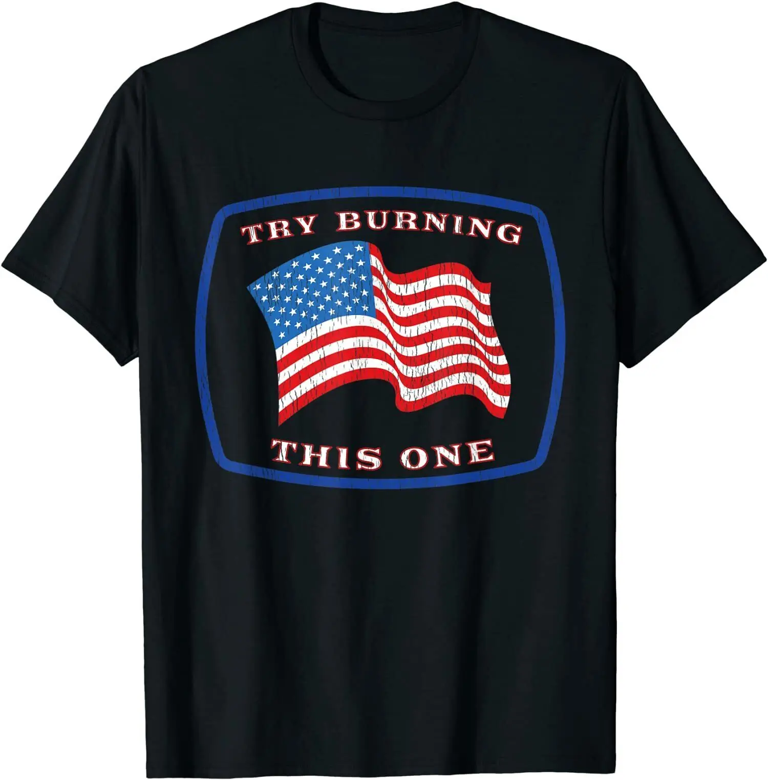 

Футболка мужская с принтом американского флага и надписью «Try burn This One Tumblr Ulzzang Grunge», футболка в японском стиле, Прямая поставка
