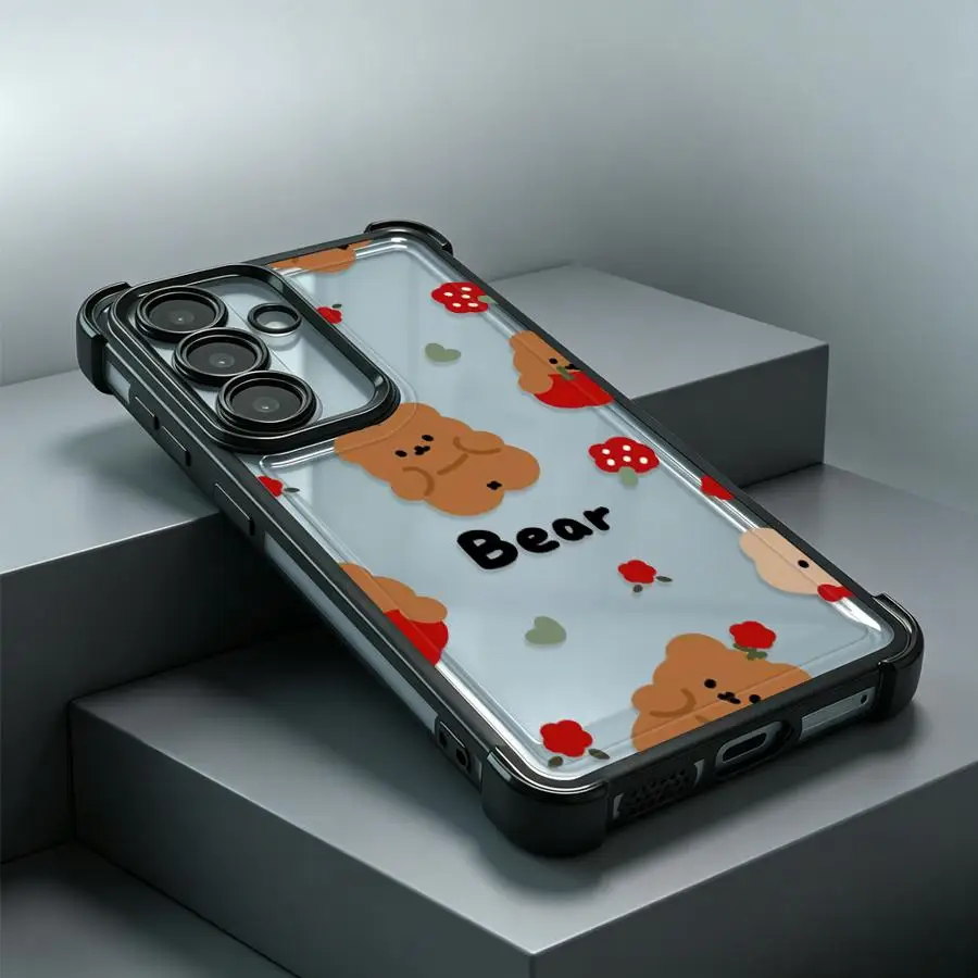 Фото Чехол для Samsung Galaxy A24 A52 A54 A34 A14 A04 A07 A53 A23 A51 A15 A05 A73 A13 A16 A06 A12 A03 A33 A50 с милым медведем №2