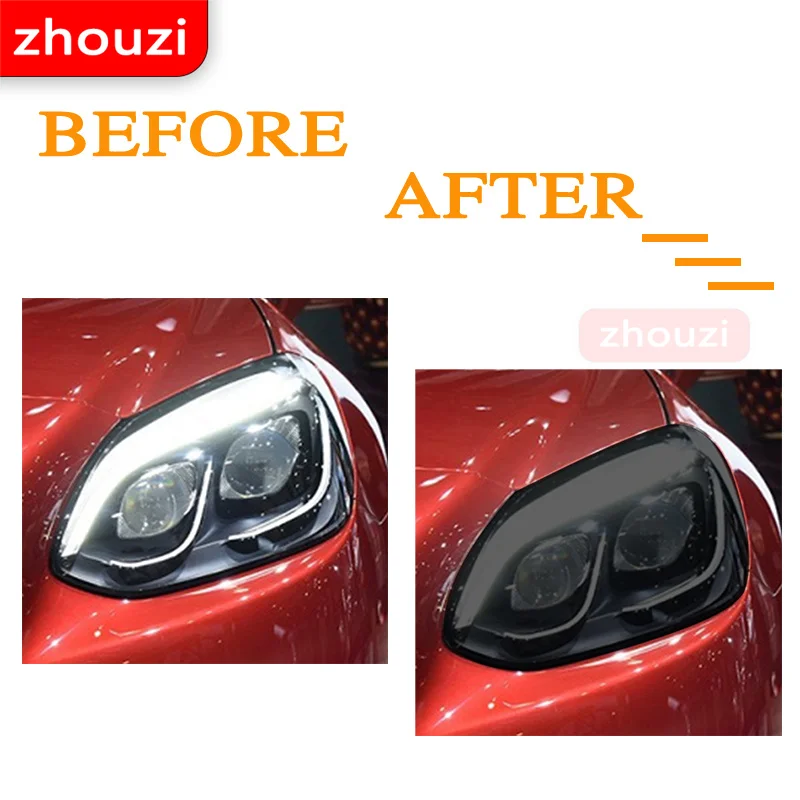

Car Headlight Tint Black Protective Film Transparent TPU Sticker For Mercedes Benz SLC Class SLK R172 2016-2019 Accessories