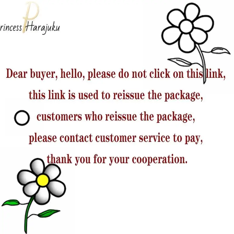 

Dear Buyer, Please Do Not Click This Link. If You Need To Reissue The Package, Please Contact Customer Service. Thank You