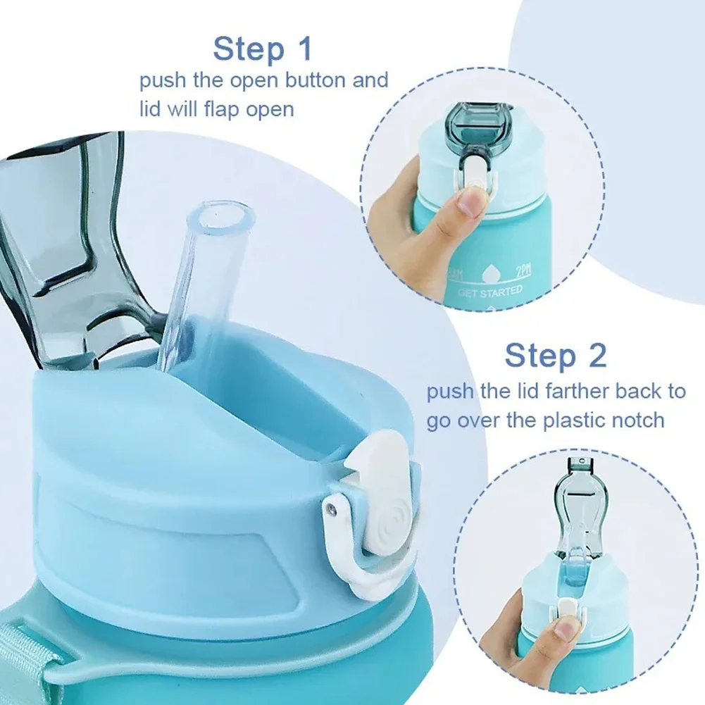 Портативная бутылка для воды с соломинкой Спортивная большой емкости 30 унций