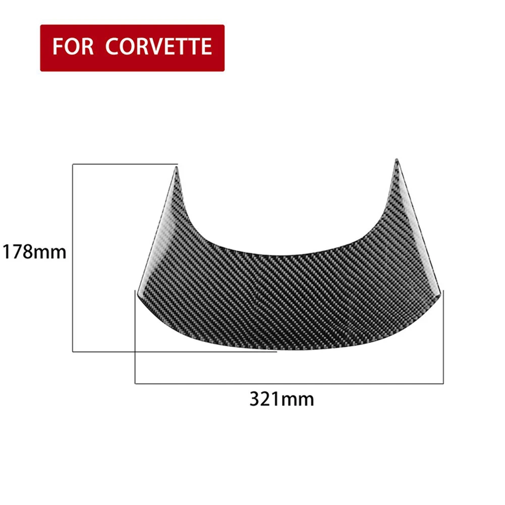 

1PC Carbon Fiber Rear Center Cover Decoration Trim For Chevrolet For Corvette C7 2014-19 Shift Levers Interior Car Accessories