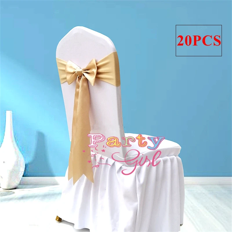 Band With Satin Sash Bow For Wedding Chair Cover Event Party
