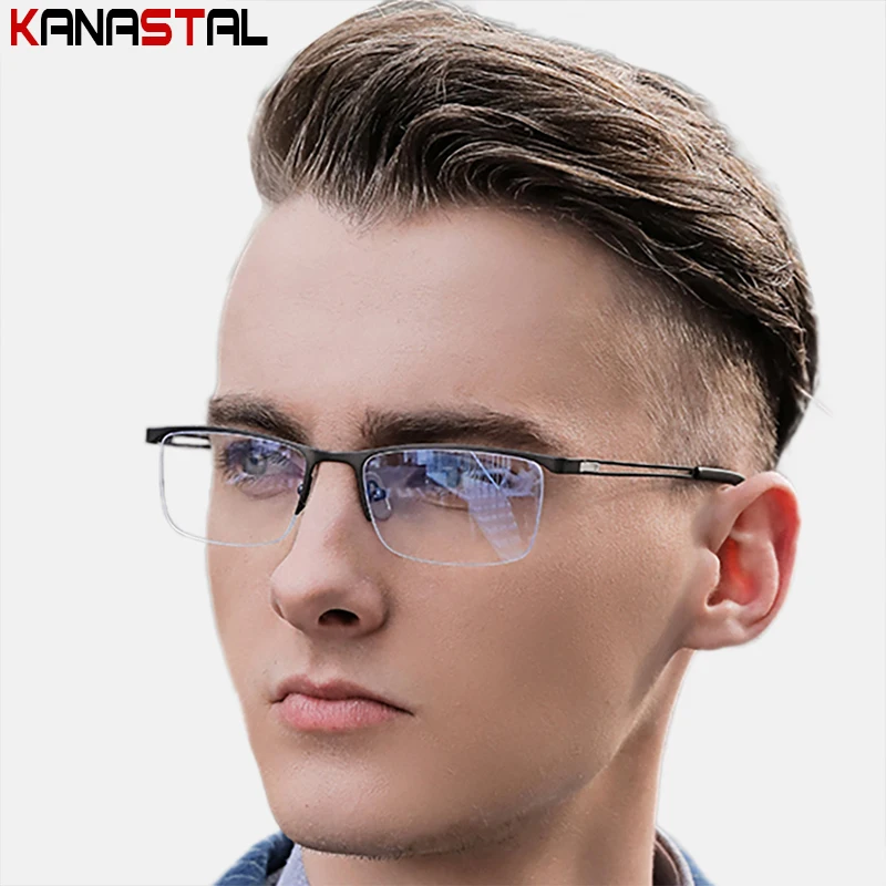 Мужские металлические очки для чтения по рецепту CR39 оптические линзы