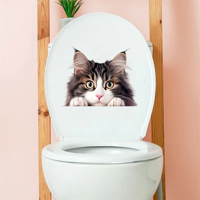 Наклейка на унитаз &quotМилый маленький кот&quot