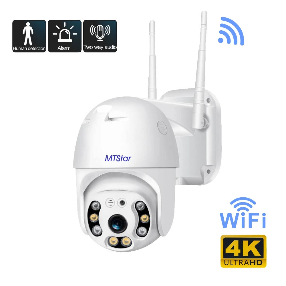 

IP-Камера уличная с функцией ночного видения, 4K, 8 Мп, H.265, Wi-Fi