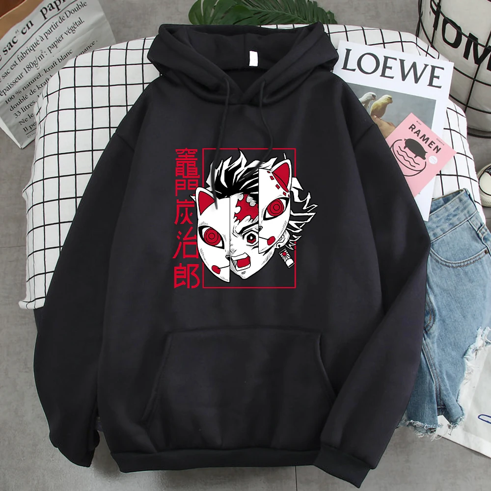 

Hoody Demon Slayer Kamado Tanjirou Japanese Anime Pullover For Men's Comfortable Vintage Men's Sweatshirt Casual Fashion Hoodies