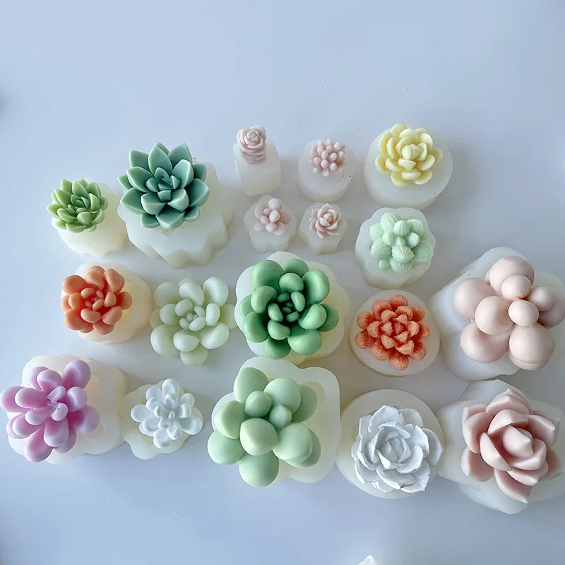 Силиконовая 3D форма для свечей с сочным цветком случайный цвет мыло ручной